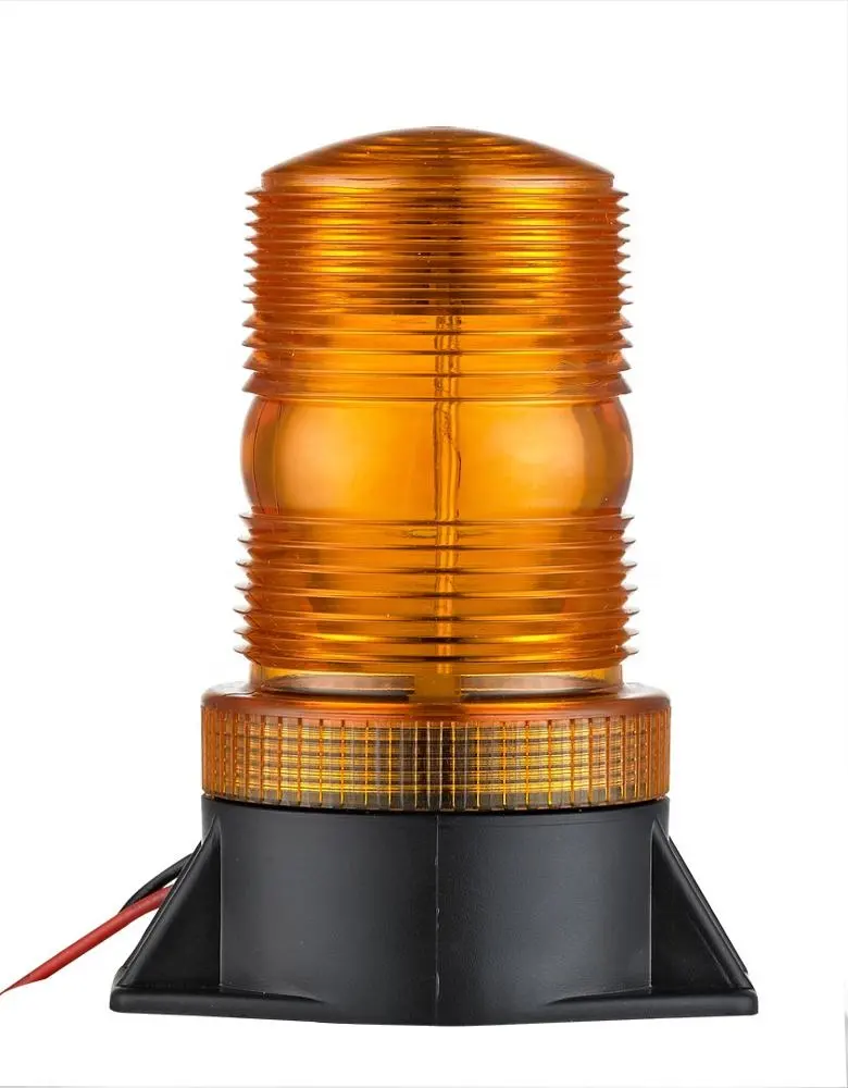 대형 듀티 차량 DC12-110V LED 앰버 스트로브 비상 비콘 라이트, PC 이중 깜박임 지게차 경고 신호 안전 램프