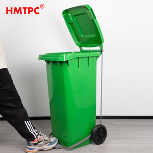 120L 32Gal HDPE de alta calidad con pedal extraíble Contenedor de basura de plástico para exteriores Papelera de clasificación Papelera de calle - Product Image 5