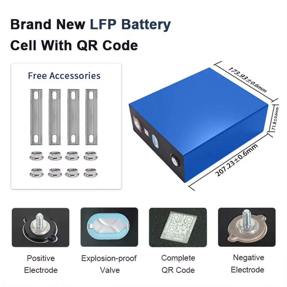 Grado A ifepo4 280ah 305ah 6000 batería solar de ciclo Envision prismatic LiFePO4 celda de batería 3,2 V baterías de iones de litio