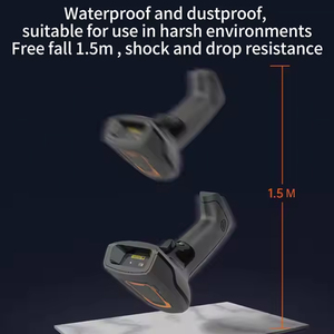 Edoo Ocr MRZ手持式IP65工业条形码扫描仪，带支架2D条形码阅读器无线扫描仪枪USB COM接口库存 - Product Image 4