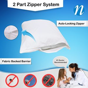 ChamXue fermuarlı yastık koruyucu, özelleştirilmiş boyutu renk, fermuar ile hipoalerjenik yatak yastık, nefes Encasement kapak - Product Image 3