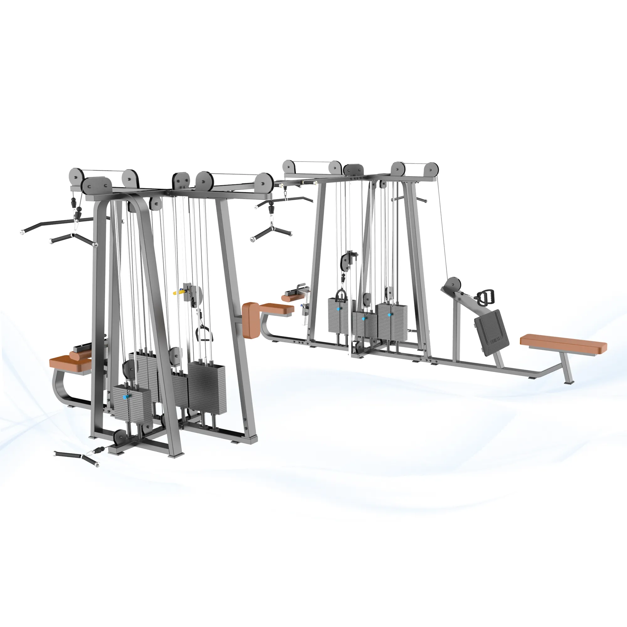 Equipamento de ginásio multifunção, exercício comercial descontado, selva, fitness, 8 multi estação