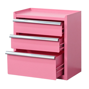 茂荣3抽屉小工具箱厂家直供彩妆用金属粉色工具箱 - Product Image 3
