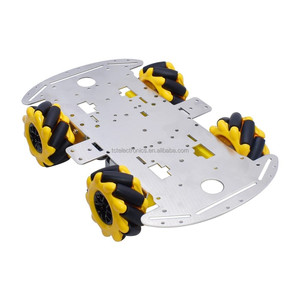 2WD/4WD telaio auto intelligente in lega di alluminio in metallo robot motore intelligente Robot auto telaio Kit velocità Encoder scatola batteria