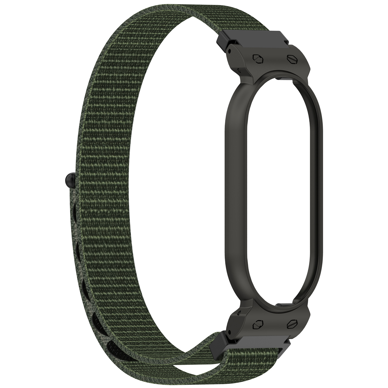cadre vert-noir-coque métallique velcro