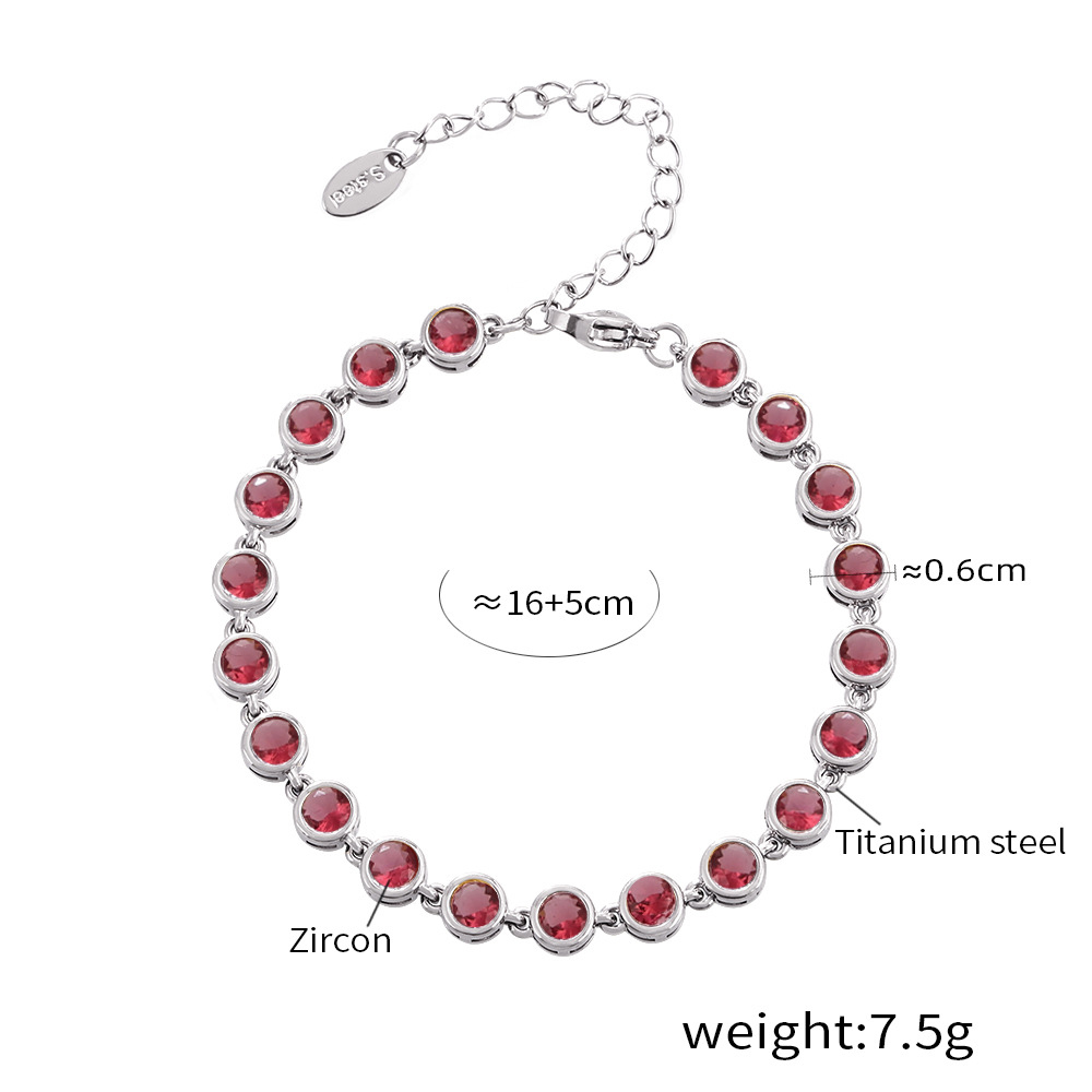 ZIRCON argent-rouge