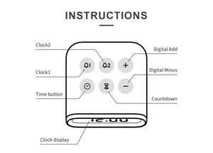 Mini comodino sveglia digitale timer multifunzionale conto alla rovescia sveglia di piccolo volume - Product Image 4