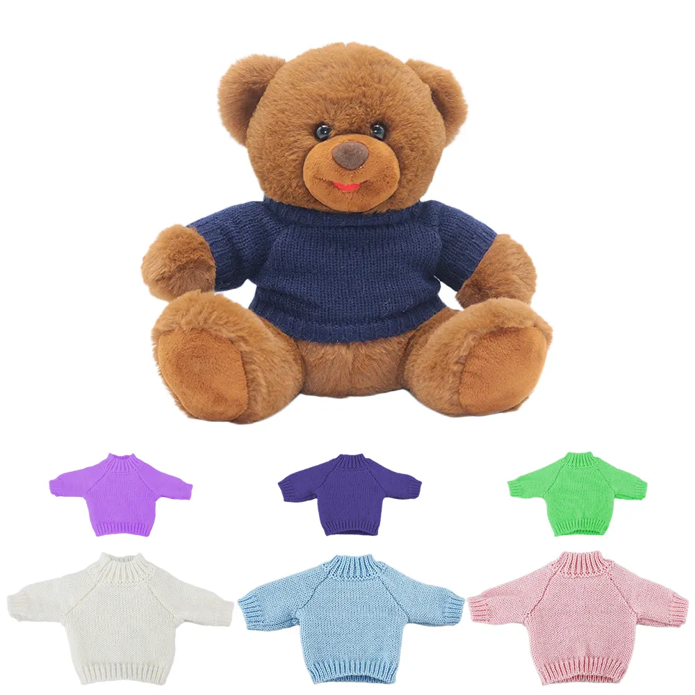 Customised Logo Child Plush Toy Teddy Bear with t-shirt 10cm Height Keychain Plush Doll