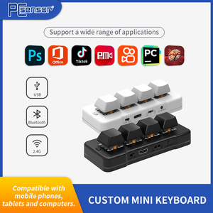 MK424G Wired 2.4G PCsensor Custom USB 4-Key <strong>Keyboard</strong> Mini <strong>Mechanical</strong> <strong>Keyboard</strong> Gaming Macro Programming One Key Password - Product Image 2