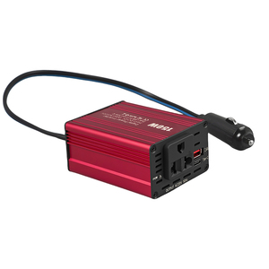 便携式150瓦汽车逆变器紧凑型旅行电源适配器，带DC 12V 110V交流USB和C型汽车充电器 - Product Image 1