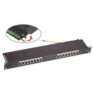 16 puertos 24 48 puertos Cat5e Cat 6 Cat6a Cat7 Cat6 UTP Patch Panel Rack STP 24 Port Patch Panel - Product Image 2