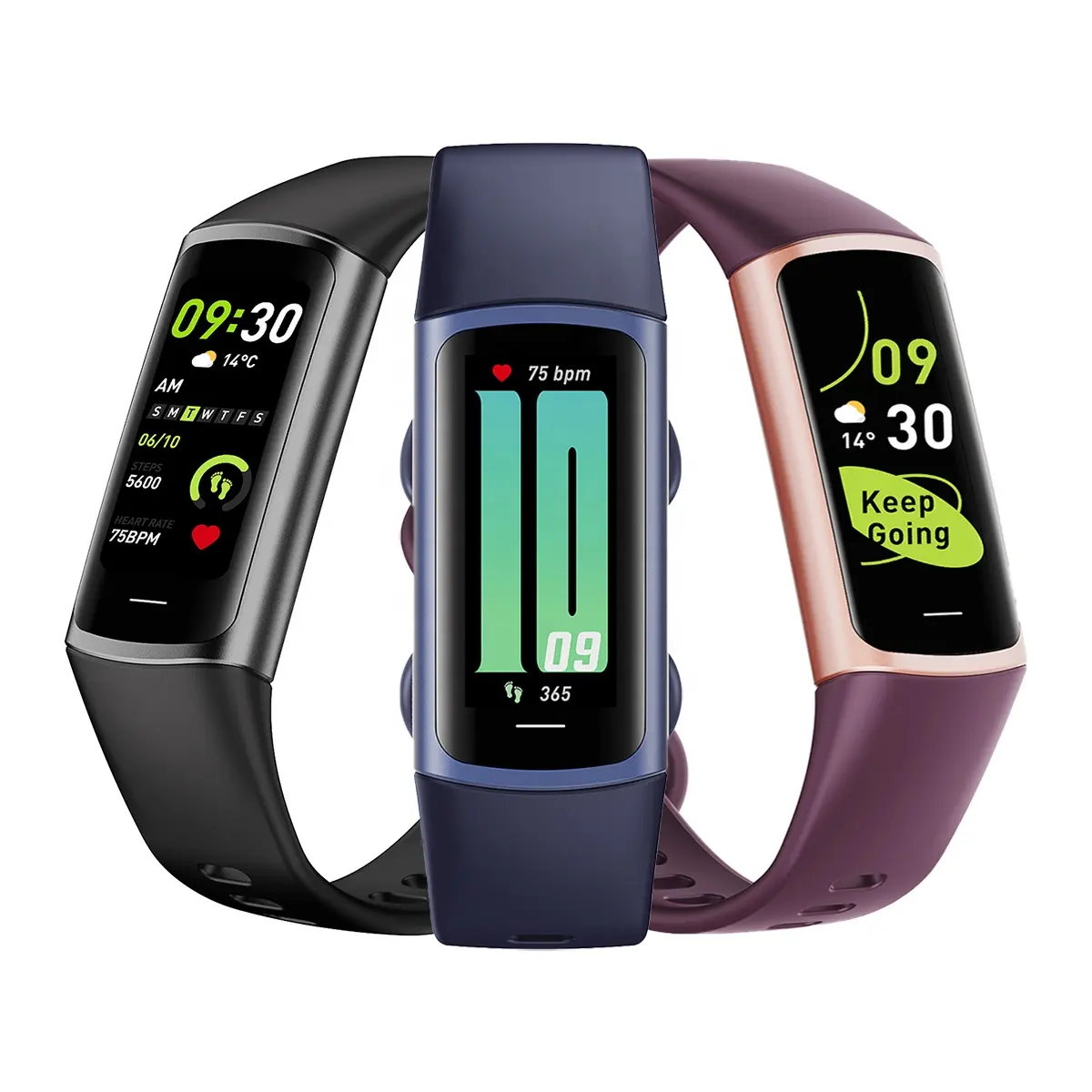 0,96 Zoll TFT Display Fitness Smart Armbanduhr C68L mit Herzfrequenz Körper temperatur Sport Smart Armband für Männer Frauen
