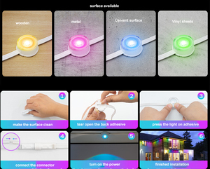 Permanent Outdoor Lights 100FT 72 <strong>LED</strong> RGB Light WIFI 66 Scene Mode Party Christmas Decoration Light - Product Image 6