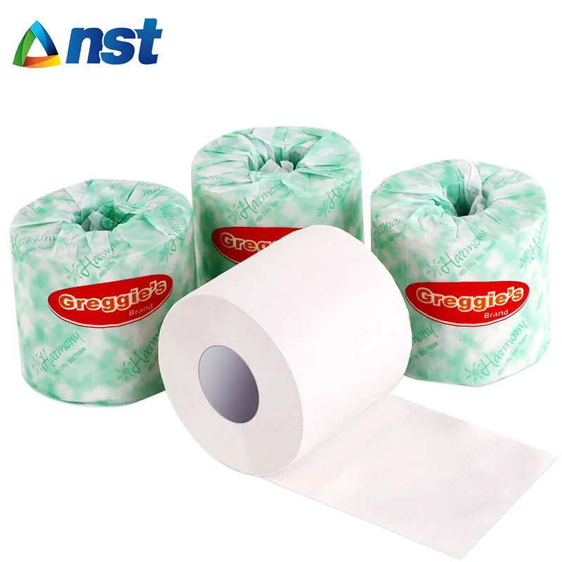 Rollo de papel higiénico personalizado, pulpa reciclada, barato