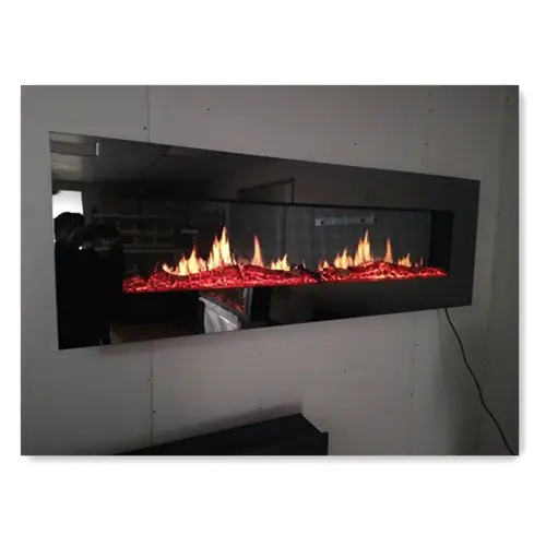 2020 nuovo modello 66 pollici decorazione della casa artificiale di legno scoppiettante brucia suono parete camino elettrico