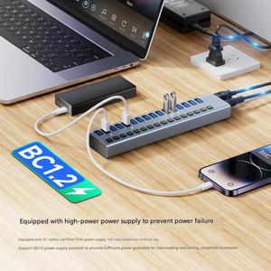 90W 12V 7.5A DC güç adaptörü ile <span class=keywords><strong>16</strong></span> <span class=keywords><strong>in</strong></span> <span class=keywords><strong>1</strong></span> USB 3.0 Hub USB A kişisel anahtar Splitter USB Laptop ve telefon iç<span class=keywords><strong>in</strong></span> bir Hub adaptörü