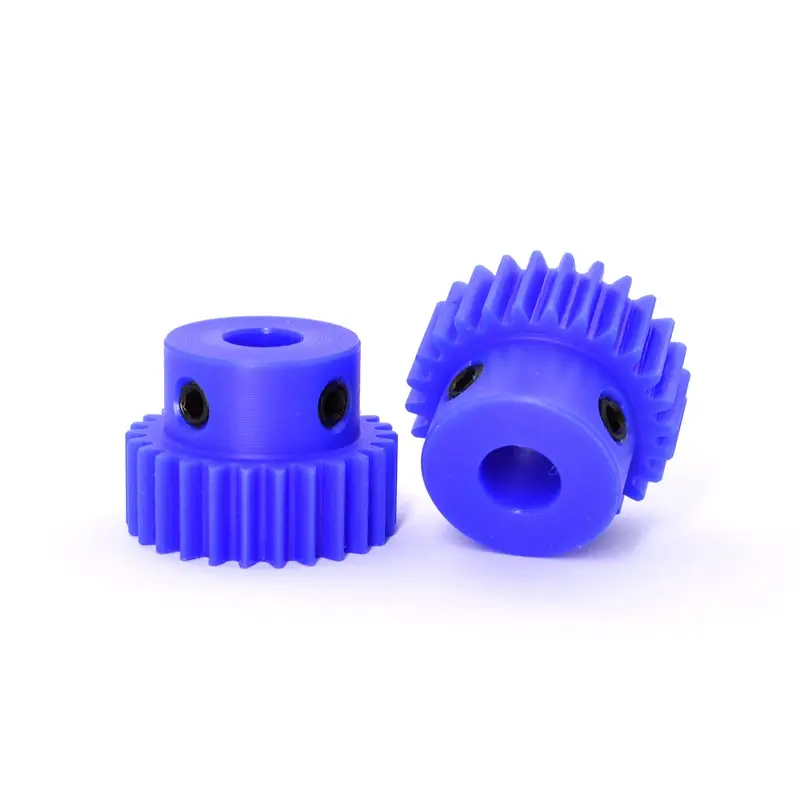Ingranaggio cilindrico cilindrico in plastica ingranaggio in nylon blu