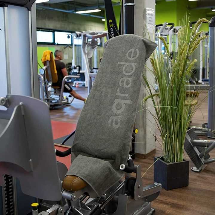 Asciugamano da palestra in cotone jacquard asciugamano sportivo in spugna di cotone con tasca