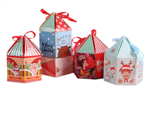 คริสต์มาสกระดาษ Candy ของขวัญบรรจุภัณฑ์สามเหลี่ยมกล่องกระดาษ - Product Image 3