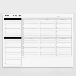 Blocco Note Planner da scrivania per fare elenco calendario Desktop blocco Note Note non datato blocco per promemoria stampa all'ingrosso Logo personalizzato - Product Image 1