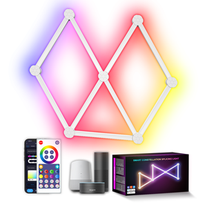 スマートRGBゲームLEDストリップライト-APP/音声/リモートコントロール、Alexa & Google Home、モダンデザイン、ブラック/ホワイト - Product Image 1