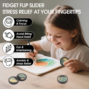 Tự kỷ làm dịu kết cấu mềm cảm giác Flipper đồ chơi EDC Fidget Slider cảm giác đá <span class=keywords><strong>Spinner</strong></span> - Product Image 4