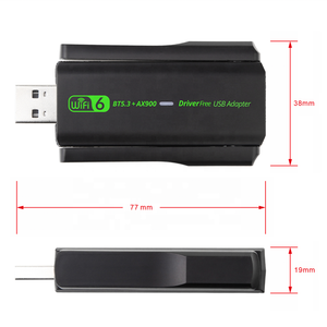 802.11AX 900Mbps WIFI 6 BT 5.3อะแดปเตอร์ WiFi USB การ์ดเครือข่ายไร้สาย2 in 1 BT เสาอากาศดองเกิล WIFI สำหรับคนขับพีซีฟรี - Product Image 4