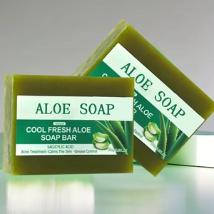 Doğal hafif tahriş edici olmayan Aloe salisilik asit nemlendirici nemlendirici akne çıkarma yağ kontrolü temizleme manuel bitkisel sabun - Product Image 2