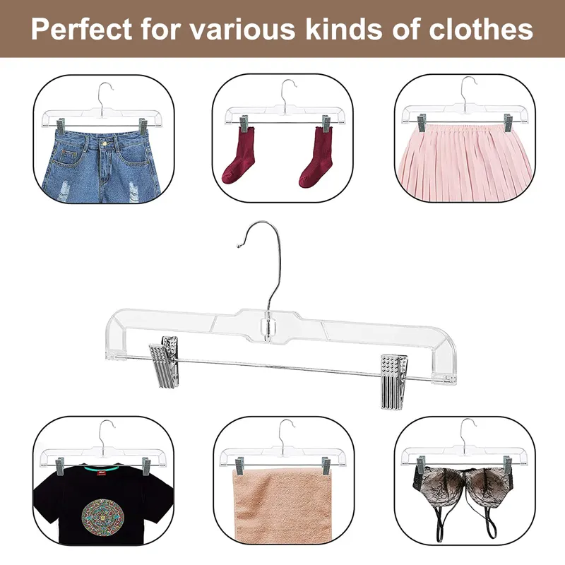 LEEKING Wholesale high-quality pant rack thickening clothing pant skirt hot selling plastic hangers with clip