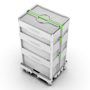 OEM可定制PP塑料和铁移动组合工具箱套装可堆叠手推车工具箱 - Product Image 5