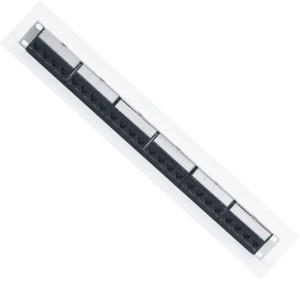 Panel de parche de tipo francés para legrand type, 19 pulgadas, UTP, cat.5e, cat6, cat.6a, 24 puertos - Product Image 1