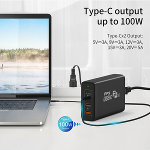 2A2C 200W 245W 4 Ports <strong>Multi</strong> Port GaN Tech PD USB C Charger Laptop <strong>AC</strong> Power <strong>Adapter</strong> with 140W PD Single Port <strong>Output</strong> for Laptops - Product Image 2