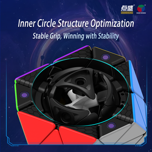 DianSheng manyetik FTO hız küp piramit şekli beyin Teaser yüz dönüm Octahedron Stickerless Cubo Magico bulmaca mıknatıs ile - Product Image 5