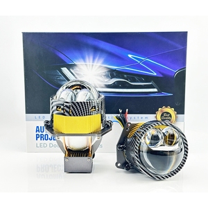 Otomatik Bi-<span class=keywords><strong>LED</strong></span> projektör Lens H7 6000K yeni 12V yüksek beyaz ışık çift <span class=keywords><strong>LED</strong></span> projektör far