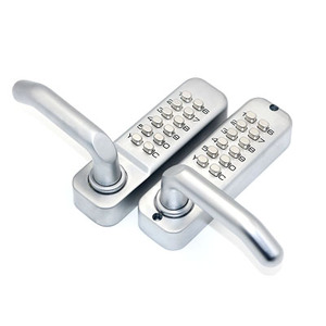 Cerradura de puerta mecánica sin llave, teclado de cerrojo con botón pulsador para puerta Delantera - Product Image 5