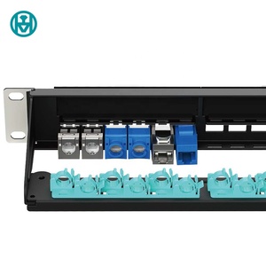 Enmane Cat5E Cat 6 Cat 6 A 1U Panel de conexión modular Rj45 con etiqueta grande blindada con gestión de cables - Product Image 3