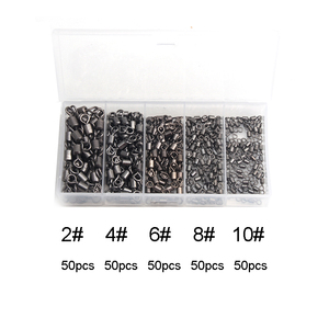 250pcs/Set Fishing Rolling Barrel <strong>Swivel</strong> Connector with Box 2# 4# 6# 8# 10# <strong>Swivels</strong> 5 <strong>Size</strong> - Product Image 3