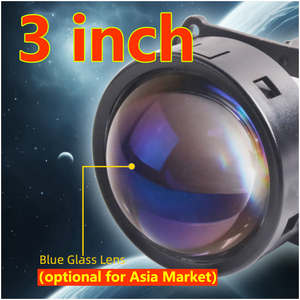 Fabrika OEM özel CSP 3 inç bi led projektör lens 130W güçlendirme kiti (2 adet) ile mavi cam sıcak Vietnam tayland kamboçya - Product Image 2