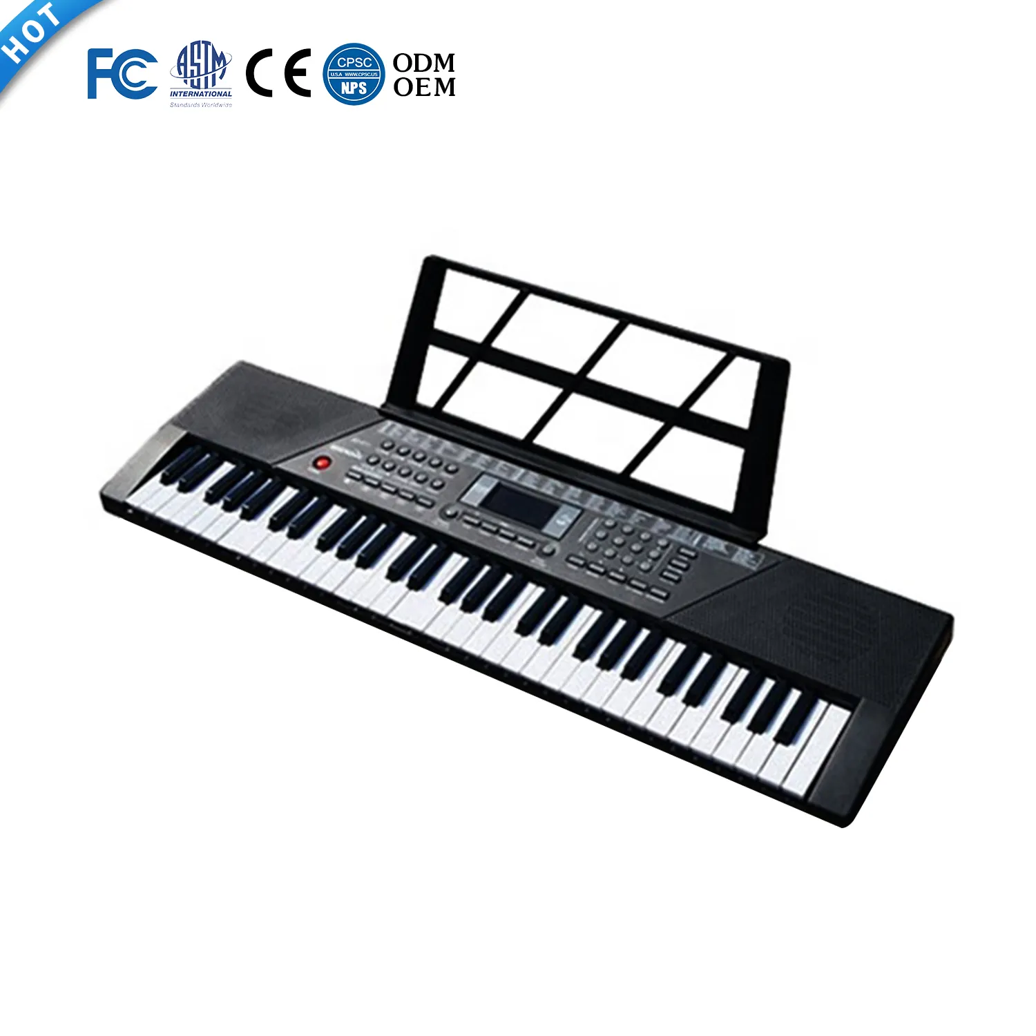 Teclado de acordes, teclado electrónico de órgano, 61 teclas, instrumento de música de Piano eléctrico con dedos con función de aprendizaje