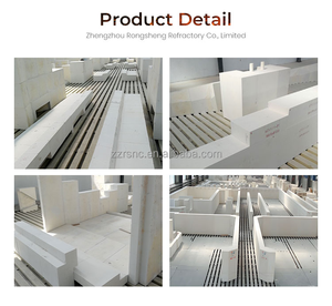 Hợp nhất azs khối Zircon Corundum ngoại quan azs gạch chịu lửa Graphite gạch chịu lửa - Product Image 3