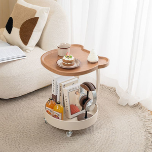 בית מגורים ריהוט פשוט עיצוב זול מחיר זול נייד ספה שולחן עבודה צד לאחסון צבעוני עץ קטן עגול ליד שולחן שינה - Product Image 2