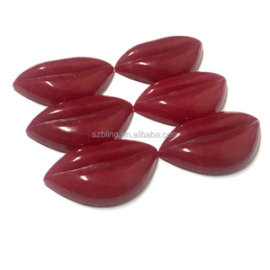 Boyalı yeşim pembe taş dudaklar oyma taş kırmızı dudaklar takı kristal oymalar yapmak için - Product Image 6