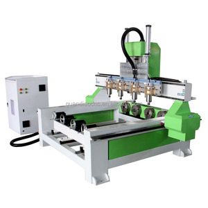 4 cabezales 3D 4 ejes Multi husillos Cnc Router con rotativo - Product Image 1