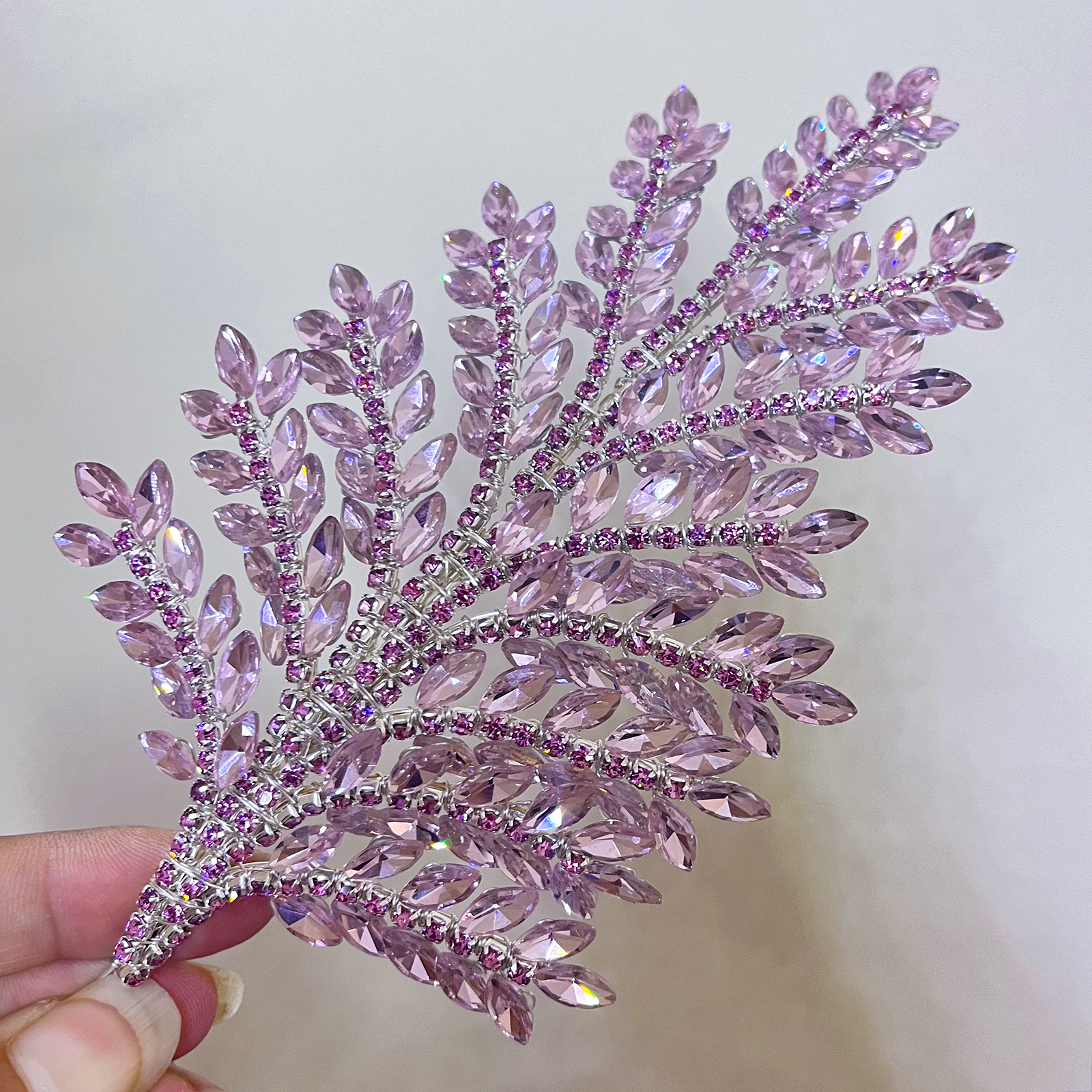 Silver base with violet