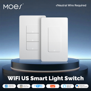 MOES Tuya WiFi akıllı anahtar abd versiyonu 1-4 Gang giden zemin nötr tel App uzaktan kumanda Alexa Google ev ile çalışmak - Product Image 4