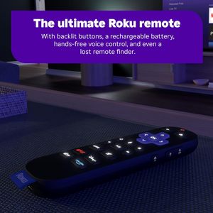 For <strong>Roku</strong> Ultra 2024 Ultimate 4K HDR10+ for Dolby Vision Atmos Wi-Fi 6 Streaming Set-Top Rechargeable Voice Remote Pro Backlit
