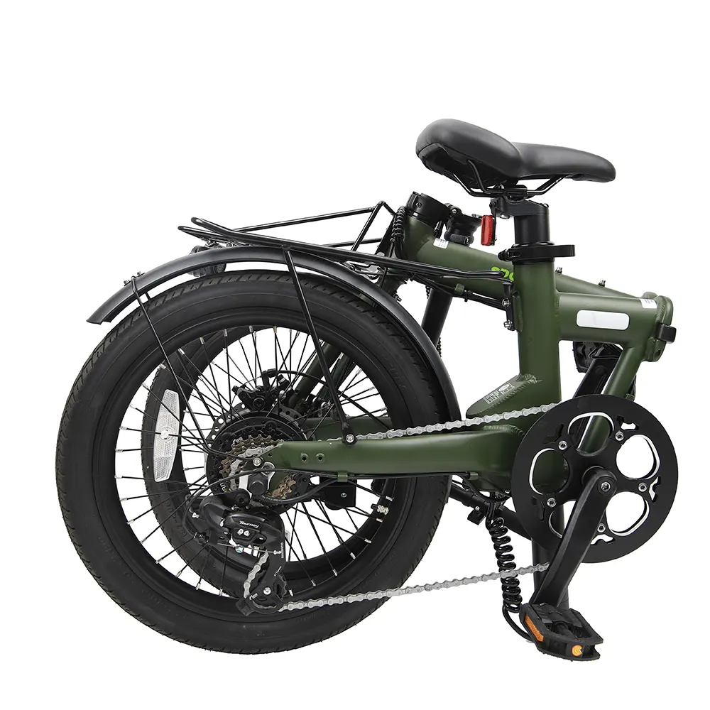 Bicicleta de carretera plegable de 20 pulgadas, bicicleta híbrida eléctrica portátil, bicicleta plegable eléctrica de 250W para ciudad