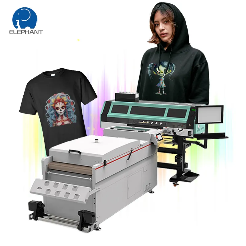 Digital Inkjet Printing Machine i3200 Dtf Printer With Powder Shaking Machine dual/four printhead DTF printer