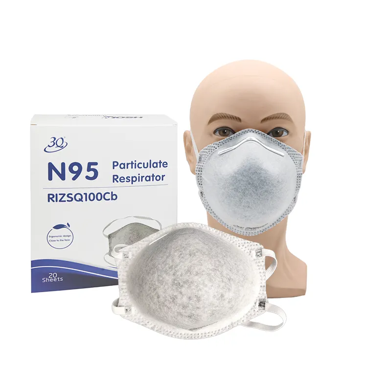 Niosh filtre à particules de carbone actif Anti-poussière chimique masque de protection respiratoire respirateur jetable N95 masque