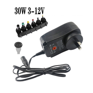 Adaptador de corriente multifunción ajustable de 30W con salida de CC 3-12V Cargadores universales Adaptadores de corriente Fuente de alimentación con 8 puntas - Product Image 5